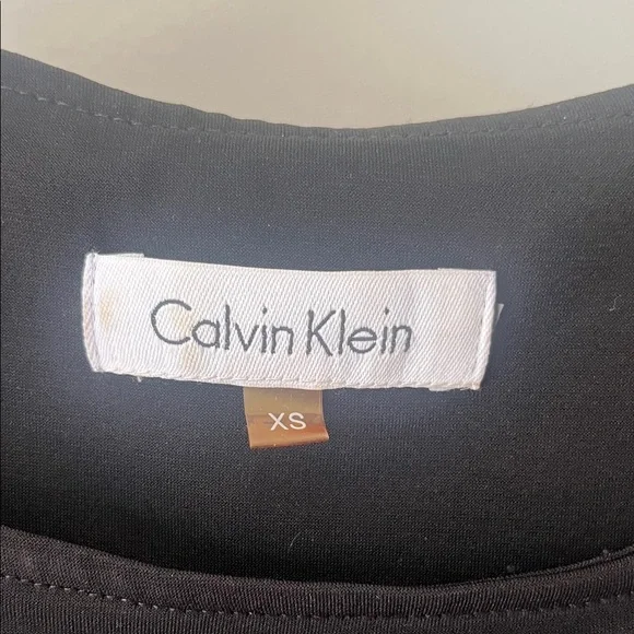 Calvin Klein Black Sleeveless Tank with Gold Zip Detail - Picture 5 of 5